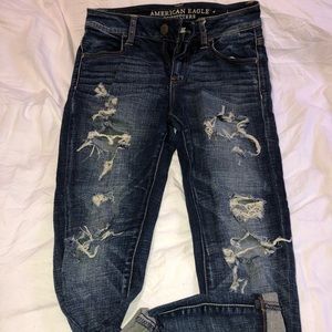 ae holy hi rise skinny jeans / jeggings